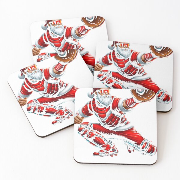 Item preview, Santa Playing Baseball Catcher Merry Christmas Sport Player designed and sold by raelinema9mar1.
