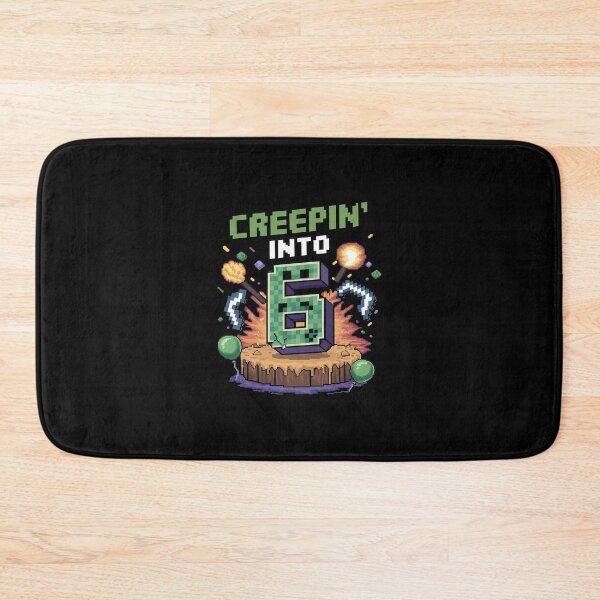 Item preview, 6th Birthday Gamer Pixel Creepin’ Into 6 Video Game Party designed and sold by AquaKiev.