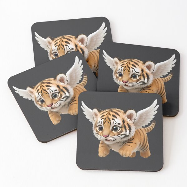 Item preview, Adorable Baby Tiger Cub with Angel Wings designed and sold by Raemia.