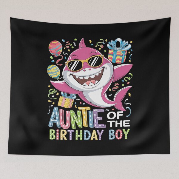 Item preview, Auntie of the Birthday Boy Family Matching Party Shark designed and sold by MythWoot.