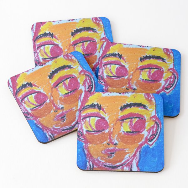 Item preview, Red and Blue Side-eye designed and sold by Cardin Arts Studio.