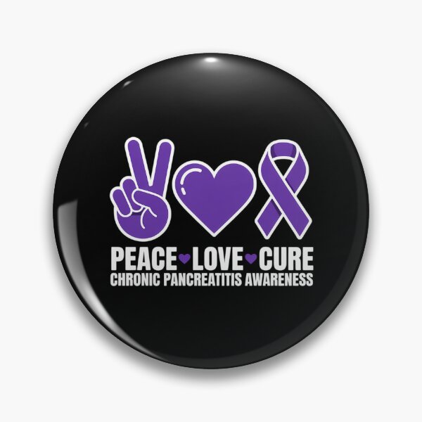 Item preview, Pancreatitis Awareness Peace Love Cure designed and sold by EllenJast.