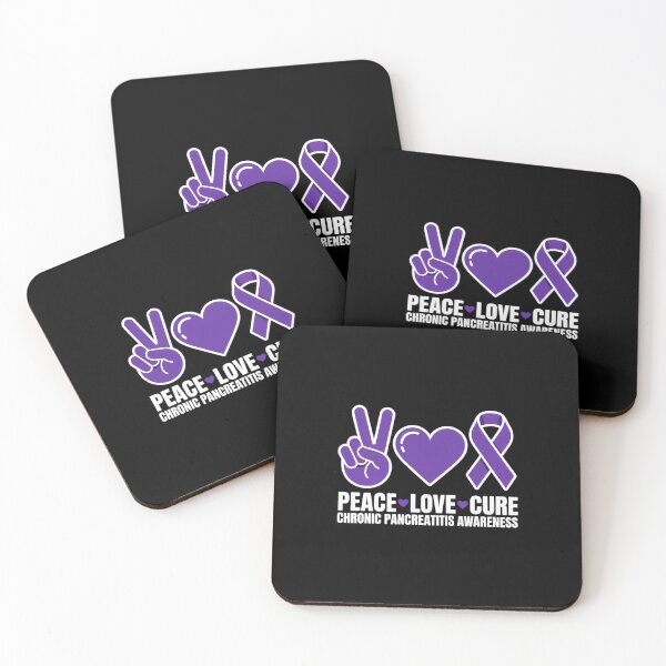 Item preview, Pancreatitis Awareness Peace Love Cure designed and sold by EllenJast.