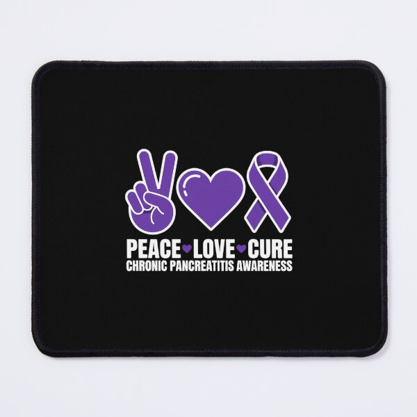 Item preview, Pancreatitis Awareness Peace Love Cure designed and sold by EllenJast.