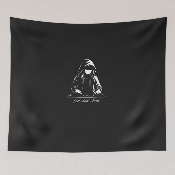 Item preview, Feel Don’t Shout T-Shirt – Minimal Hoodie Art Dark Aesthetic Tee designed and sold by KDesignCrafts.