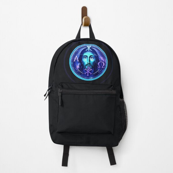 Item preview, Pantocrator Seal — Alpha & Omega (Neon Azure) designed and sold by Sanctum Icons.