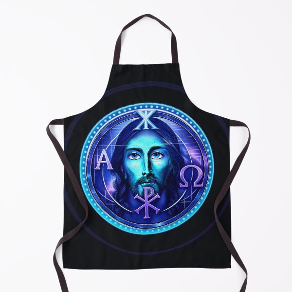 Item preview, Pantocrator Seal — Alpha & Omega (Neon Azure) designed and sold by Sanctum Icons.