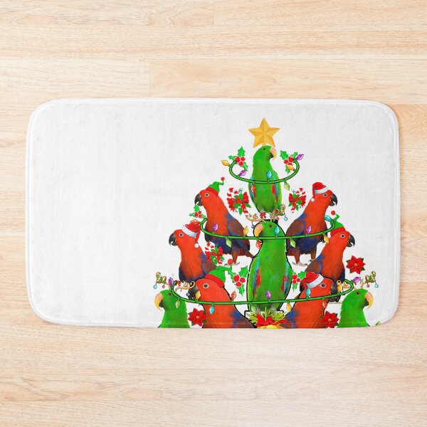 Item preview, Santa Reindeer Elf Eclectus Parrots Christmas Tree Lover designed and sold by raelinema9mar1.