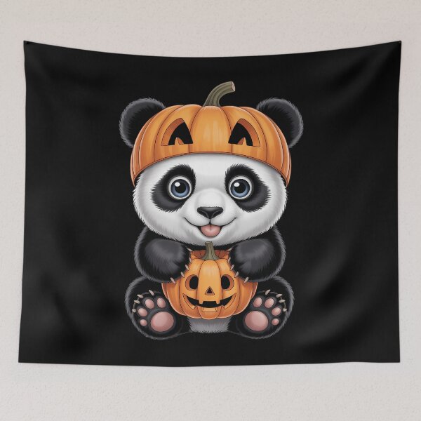 Item preview, Panda Halloween Panda Pumpkin Halloween Panda Lover  designed and sold by EllenJast.