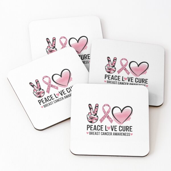 Item preview, Peace Love Cure Pink Ribbon Cancer Breast Awareness designed and sold by EllenJast.