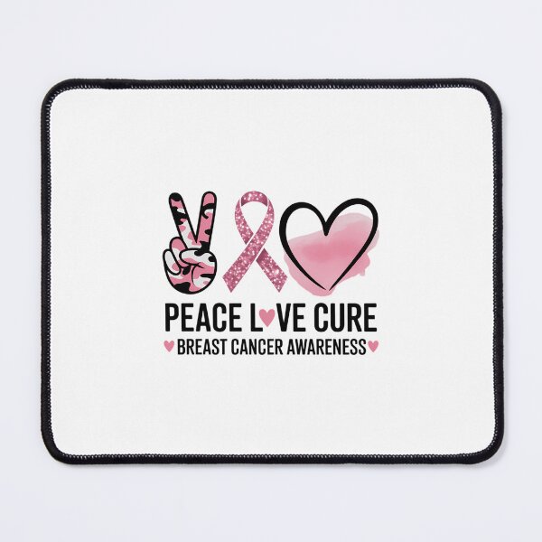 Item preview, Peace Love Cure Pink Ribbon Cancer Breast Awareness designed and sold by EllenJast.