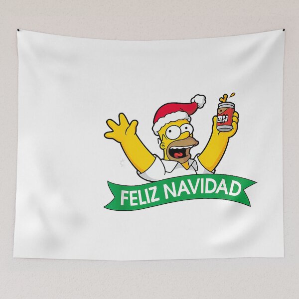 Item preview, The Simpsons Christmas Feliz Navidad Cheering Homer Portrait designed and sold by laonieam8aman5.