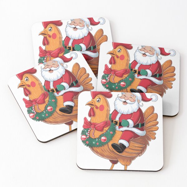 Item preview, Santa Riding A Christmas Chicken designed and sold by raelinema9mar1.