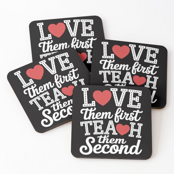Item preview, Love Them First, Teach Them Second teachers valentines day designed and sold by jewellmeyers.
