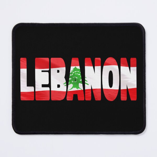 Item preview, LEBANON - Flag Flying in Wind cut to Letters Souvenir Sticker Shirt designed and sold by Adam Gormley.
