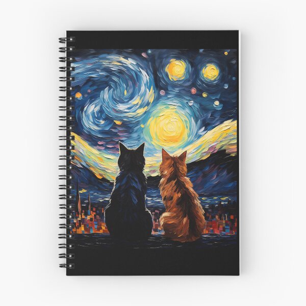 Item preview, Funny Couples Cats Lover Starry Night Vincent Van Gogh Cat designed and sold by KevinorNorris.