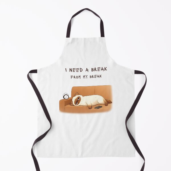 Item preview, I Need a Break from My Break Tired Cat Illustration designed and sold by Drawian Studio.