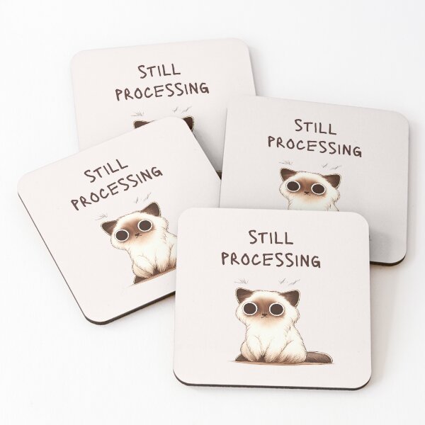 Item preview, Still Processing Cat Design for Overwhelmed Low Energy Days designed and sold by Drawian Studio.