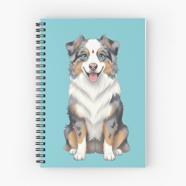 Item preview, Australian Shepherd Dog with Boho Earrings designed and sold by Raemia.