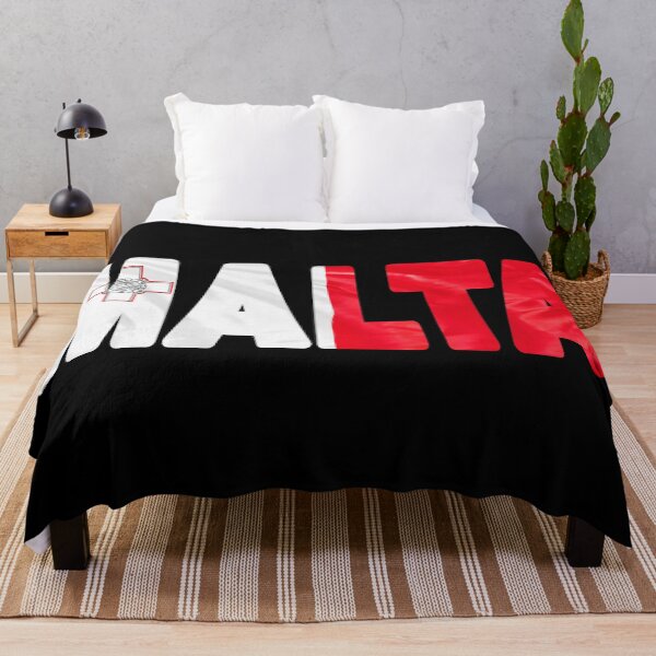 Item preview, MALTA - Flag Flying in Wind cut to Letters Souvenir Sticker Shirt designed and sold by Adam Gormley.