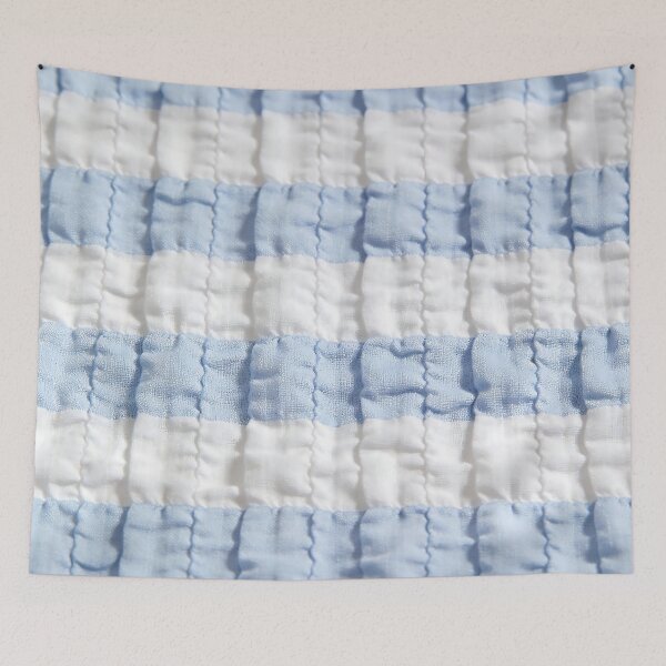 Item preview, Soft Blue and White Striped Seersucker Fabric Texture designed and sold by Boundless PixelForge.