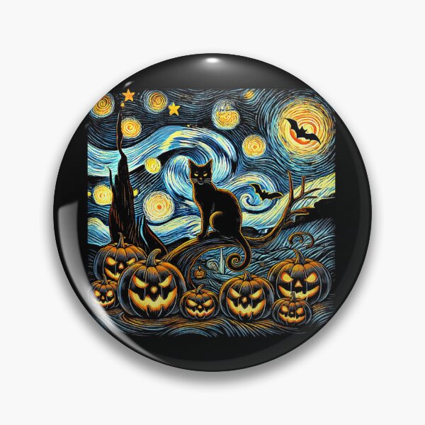 Item preview, Halloween Van Gogh Starry Night Pumpkin Black Cat Costume designed and sold by KevinorNorris.