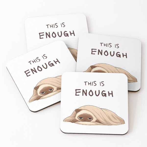 Item preview, This Is Enough Cat Design for Low Energy Days designed and sold by Drawian Studio.
