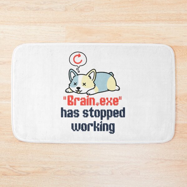 Item preview, Brainexe Has Stopped Working Corgi Pixel Art Tech designed and sold by SultaniCOAU.