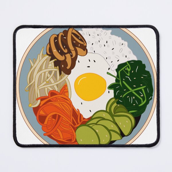 Item preview, Bibimbap Bowl Illustration Sticker | Korean Rice Bowl with Egg & Vegetables designed and sold by ATC-V.