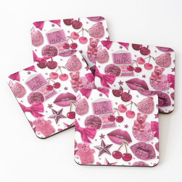 Item preview, Pink Coquette Aesthetic Disco Cherry Collage Pattern designed and sold by LakLuxe studio .