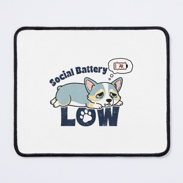 Item preview, Social Battery Low Cute Corgi Tired Dog Aesthetic designed and sold by SultaniCOAU.