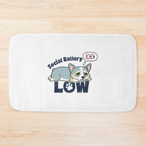 Item preview, Social Battery Low Cute Corgi Tired Dog Aesthetic designed and sold by SultaniCOAU.