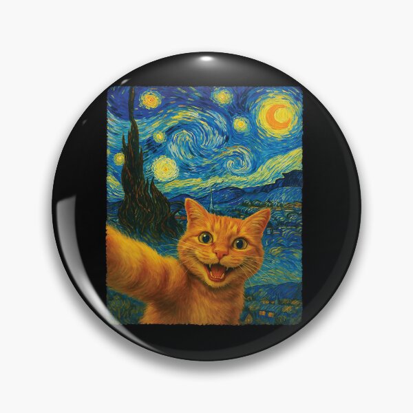 Item preview, Orange Cat Starry Night Van Gogh Selfie Cat Mom Cat Lover's designed and sold by KevinorNorris.