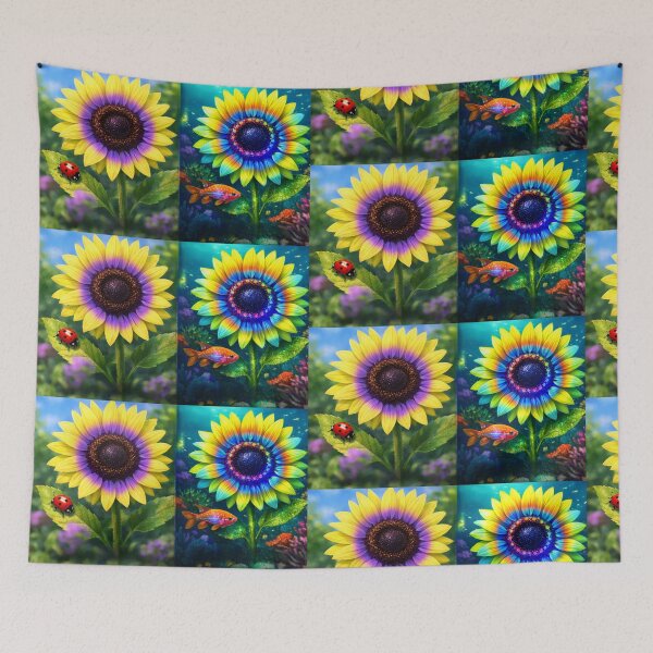 Item preview, Sun Flower in Pigeon and Zebra Fish View designed and sold by AwesomeDigiShop.