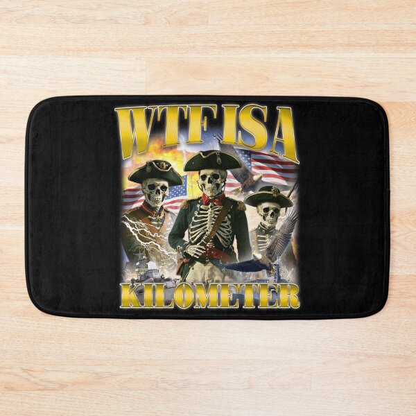Item preview, WTF Is a Kilometer Funny Skeleton Meme designed and sold by bngfx.