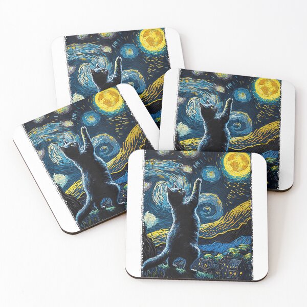 Item preview, Starry Night Cat Van Gogh Style Cat Lovers, Cat Mom, Cat Dad designed and sold by KevinorNorris.