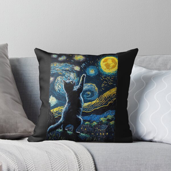 Item preview, Starry Night Cat Van Gogh Style Cat Lovers, Cat Mom, Cat Dad designed and sold by KevinorNorris.