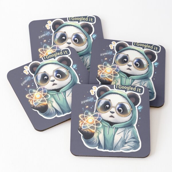 Item preview, Quantum Panda Sticker | Funny Science Panda Meme Character designed and sold by RevieusaR.