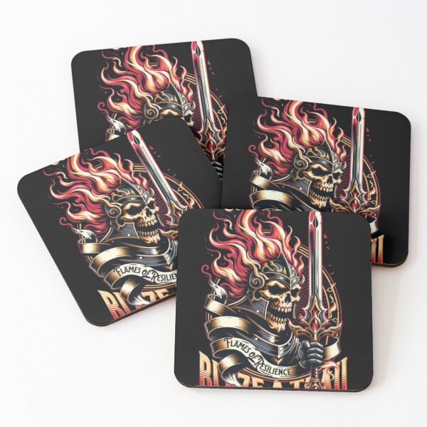 Item preview, Epic Undead Warrior With Flaming Sword Dark Fantasy Design designed and sold by GenZFashion000.