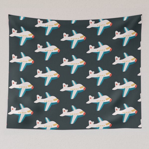 Item preview, Cute Airplane on Navy designed and sold by lisanorrisart.
