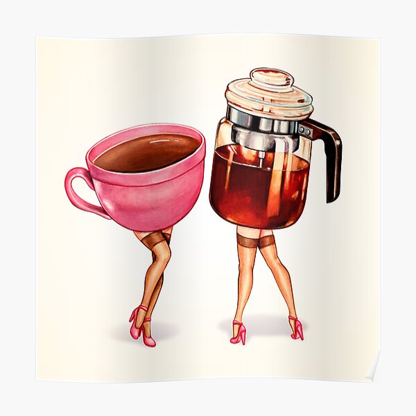 Coffee Girl Pin-Ups Poster