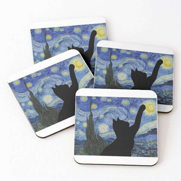 Item preview, Starry Night Van Gogh Painting Funny Cat Lovers Gift designed and sold by KevinorNorris.