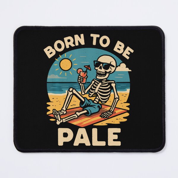 Item preview, Summerween Skeleton Born To Be Pale Beach Halloween Funny designed and sold by HerbertKuhn112.