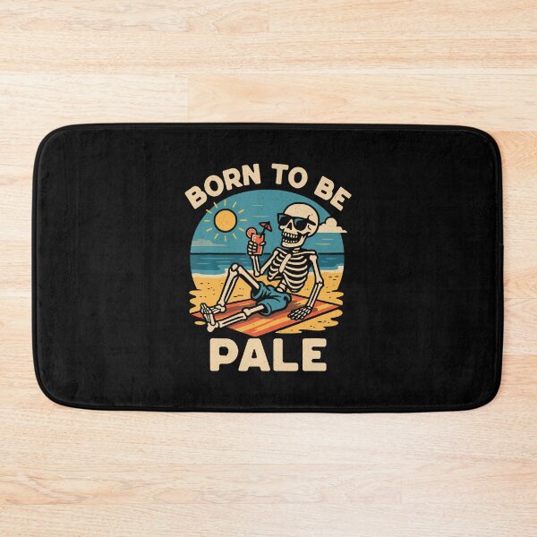Item preview, Summerween Skeleton Born To Be Pale Beach Halloween Funny designed and sold by HerbertKuhn112.