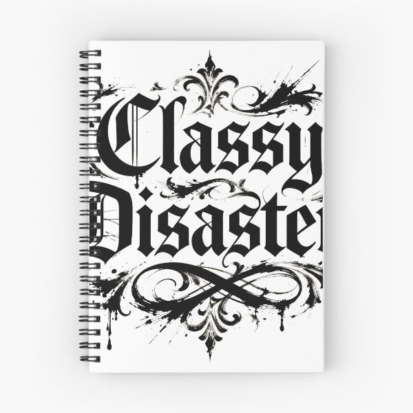 Item preview, "Classy Disaster" Ornate Gothic Sarcastic Typography" designed and sold by Pearlsiwa.