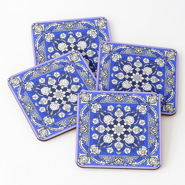 Item preview, Royal Persian Bloom – Blue & White Ornamental Floral Mandala designed and sold by Fun In The Sun .