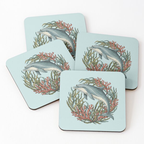 Item preview, Vintage Bottlenose Dolphin Coral Reef designed and sold by BirdsnStuff.