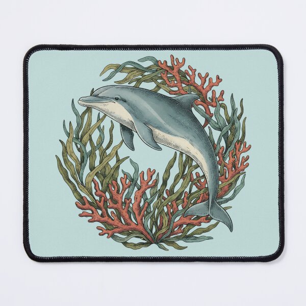Item preview, Vintage Bottlenose Dolphin Coral Reef designed and sold by BirdsnStuff.