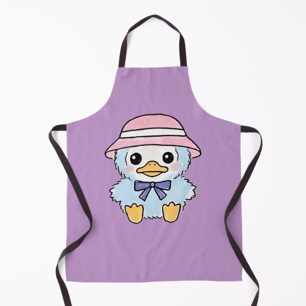 Item preview, blue baby duckling with pink hat illustration designed and sold by FRH Design ⭐⭐⭐⭐⭐.