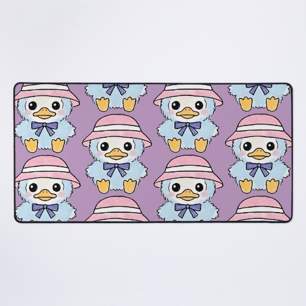Item preview, blue baby duckling with pink hat illustration designed and sold by FRH Design ⭐⭐⭐⭐⭐.